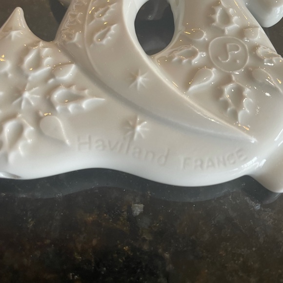 Vntg Haviland Limoges White Porcelain 1972 Prancing Horse Christmas Ornament. - Picture 5 of 7